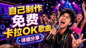零基础AI制作免费卡拉OK视频教程,从歌曲生成、音轨分离到字幕制作、视频导出,手把手教学-21资源库
