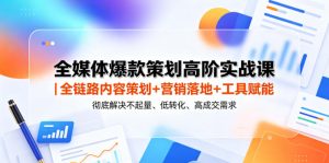 全媒体爆款策划高阶实战课｜全链路内容策划+营销落地+工具赋能，彻底解决不起量、低转化、低成交难题-21资源库