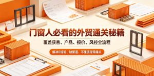 门窗人必看的外贸通关秘籍,块覆盖获客、产品、报价、风控全流程,解决0经验、缺渠道、不懂流程等痛点-21资源库