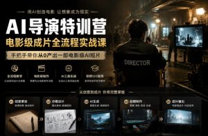 AI导演特训营,电影级成片全流程实战课,手把手带你从0产出一部电影级AI短片-21资源库