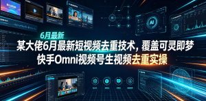 某大佬6月最新短视频去重技术，覆盖可灵即梦快手Omni视频号生视频去重实操-21资源库