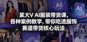 某大V AI服装带货课，各种案例教学，带你吃透服饰赛道带货核心玩法-21资源库