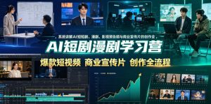 AI短剧漫剧学习营，系统讲解AI短剧、漫剧、影视预告片、爆款短视频与商业宣传片的创作全流程-21资源库