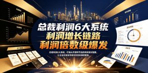 总裁利润6大系统，打通从开源到节流的利润增长链路，让企业在复杂市场中实现利润倍数级爆发-21资源库