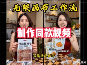 无限画布工作流一键复刻爆款带货视频,实操搭建,操作简单-21资源库