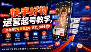 快手好物运营起号教学，某社群7月最新起号、运营、投流全教学-21资源库
