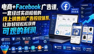 电商+Facebook广告课,一套经过实战检验的线上销售和广告投放体系,让你轻轻松松获得可观的利润【原创双语字幕】-21资源库