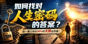 付费文章:如何找对人生密码的答案?这一篇让你比90%的大师还厉害!-21资源库