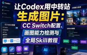 让Codex用中转站生成图片:CC Switch配置、画图能力检测与全局Skill教程-21资源库