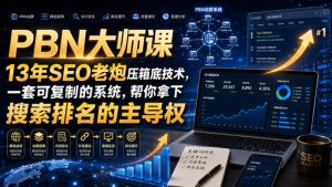 PBN大师课13年SEO老炮压箱底技术,一套可复制的系统,帮你拿下搜索排名的主导权【原创双语字幕】-21资源库