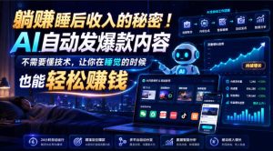 躺賺睡后收入的秘密!AI自动发爆款内容,不需要懂技术,让你在睡觉的时候也能轻松賺钱【原创双语字幕】-21资源库