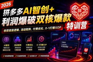 2026拼多多AI智创+利润爆破双核爆款特训营,收获底层逻辑、活动矩阵、付费优化、0-1打爆SOP(更新0810)-21资源库