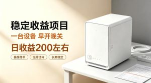 全自动设备挂G项目,日收益200左右,省心长效运营,最稳最省心的项目【揭秘】-21资源库
