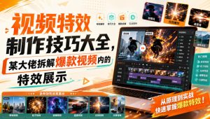 视频特效制作技巧大全,某大佬拆解爆款视频内的特效展示-21资源库