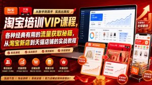 淘宝培训VIP课程，各种经典有用的流量获取秘籍，从淘宝新店到天猫店铺的实战教程（更新08月12日）-21资源库