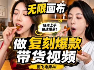无限画布实操教程，搭一个炸裂级黑科技工作流——一键复刻爆款带货视频-21资源库