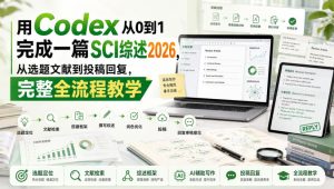用Codex从0到1完成一篇SCI综述2026，从选题文献到投稿回复，完整全流程教学-21资源库