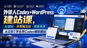 外贸人Codex+WordPress建站课,AI建站·外贸独立站·询盘承接,从0到1学会用Codex辅助建站(更新0810)-21资源库