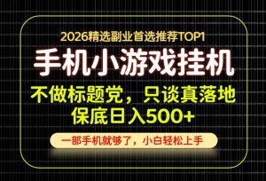 不做标题党,只谈真落地,每天十几分钟,轻松日入500+,长期可做!【揭秘】-21资源库