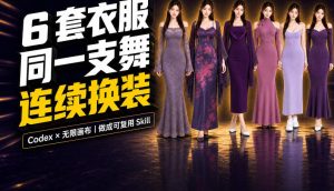 同一支舞,6套衣服按顺序切换:我把服装换装视频做成了一个Skill-21资源库