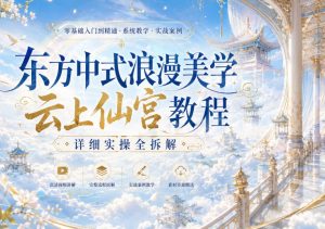 东方中式浪漫美学云上仙宫教程,详细实操全拆解-21资源库