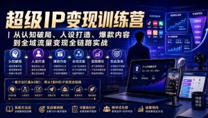 超级IP变现训练营｜从认知破局、人设打造、爆款内容到全域流量变现全链路实战-21资源库