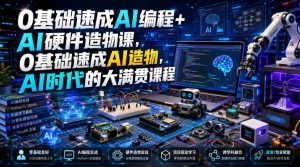 0基础速成AI编程+AI硬件造物课，0基础速成AI造物，AI时代的大满贯课程-21资源库