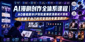 AI漫剧创作全体系课程|从0基础剧本IP到批量爆款漫剧成片落地,打造属于自己的可变现的专属漫剧IP-21资源库