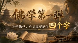 付费文章:佛学第一弹,关于佛学,你只需要记住四个字-21资源库