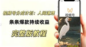 视频号新玩法之AI动漫画风励志视频，不用会画画、不用拍摄，持续化收益，详细拆解-21资源库