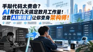 手敲代码太费命？AI帮你几天搞定数月工作量！这套AI编程课让你变身架构师！【原创双语字幕】-21资源库