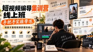 短视频编导集训营线上班,手把手实操带冻,投放才是短视频获客的核心-21资源库
